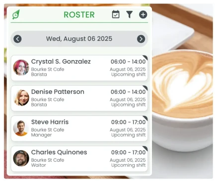 Real-time rostering & shift changes