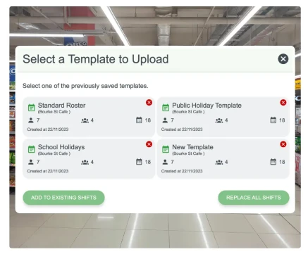 Real-time rostering & shift changes