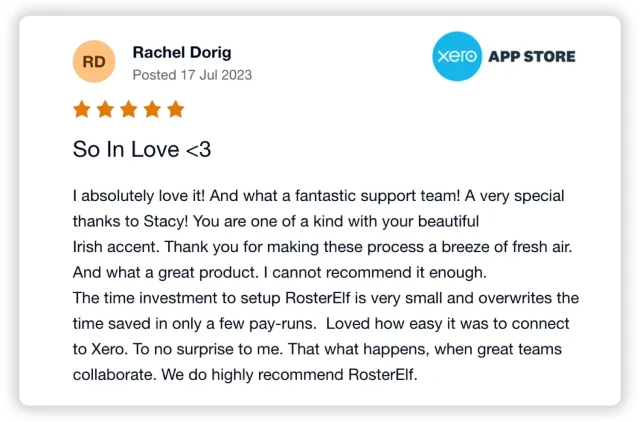 RosterElf Xero review